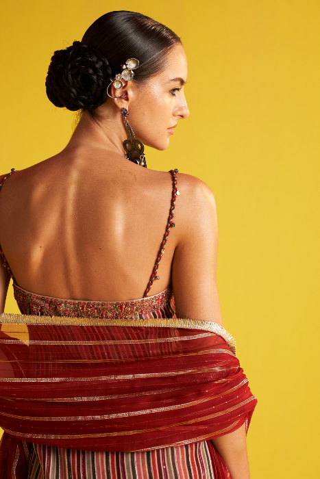 REEMA MAHROON SHARARA SET