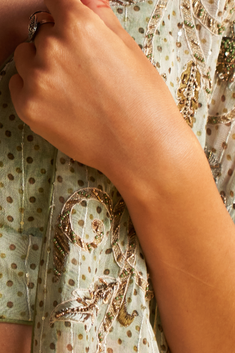 ARNA GREEN GHARARA SET