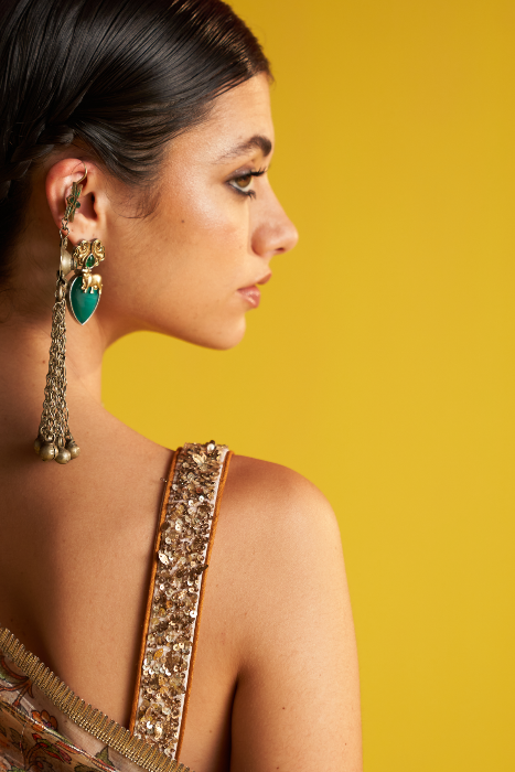 AMITA MUSTARD ANARKALI SET