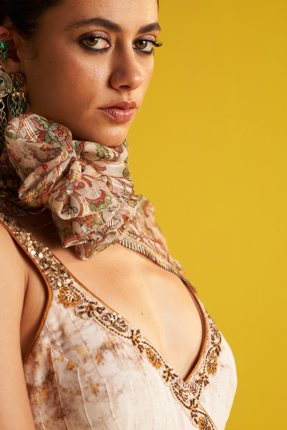 AMITA MUSTARD ANARKALI SET