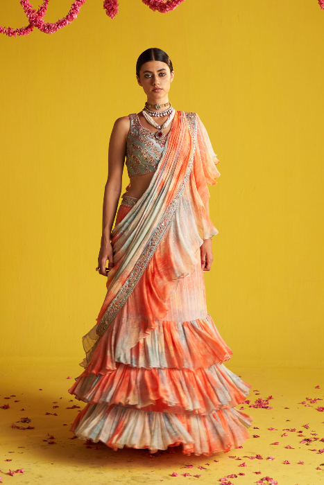 SAKSHI MULTI COLOR SAREE SET