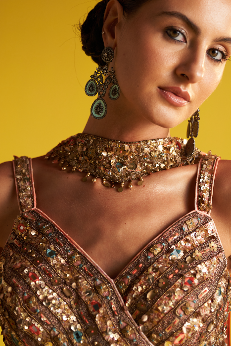 SHAGUN MULTI COLOR LEHENGA SET