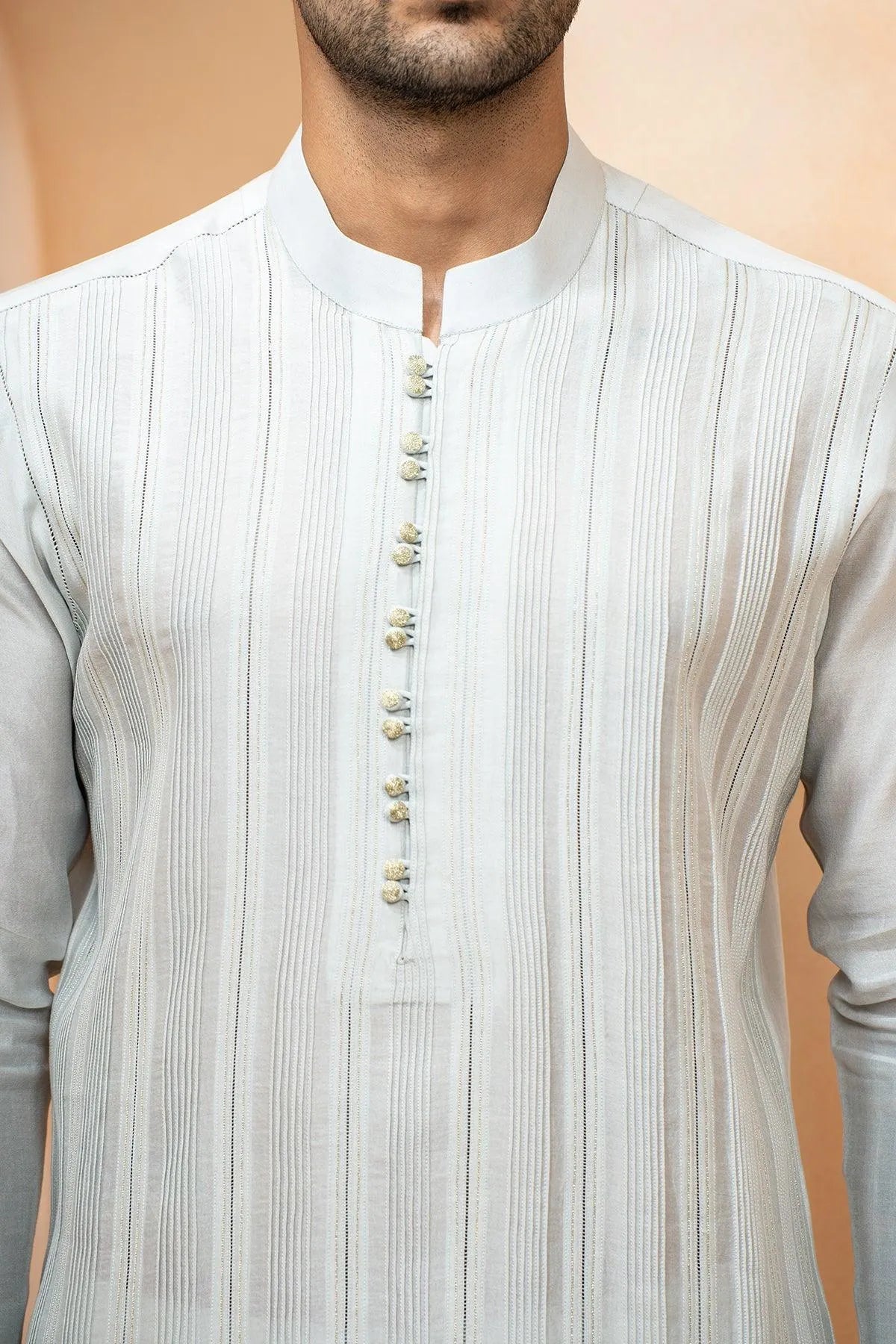 ajal-chanderi-kurta-pant-set-with-zari-work-studio-bagechaa-2 - Studio Bagechaa