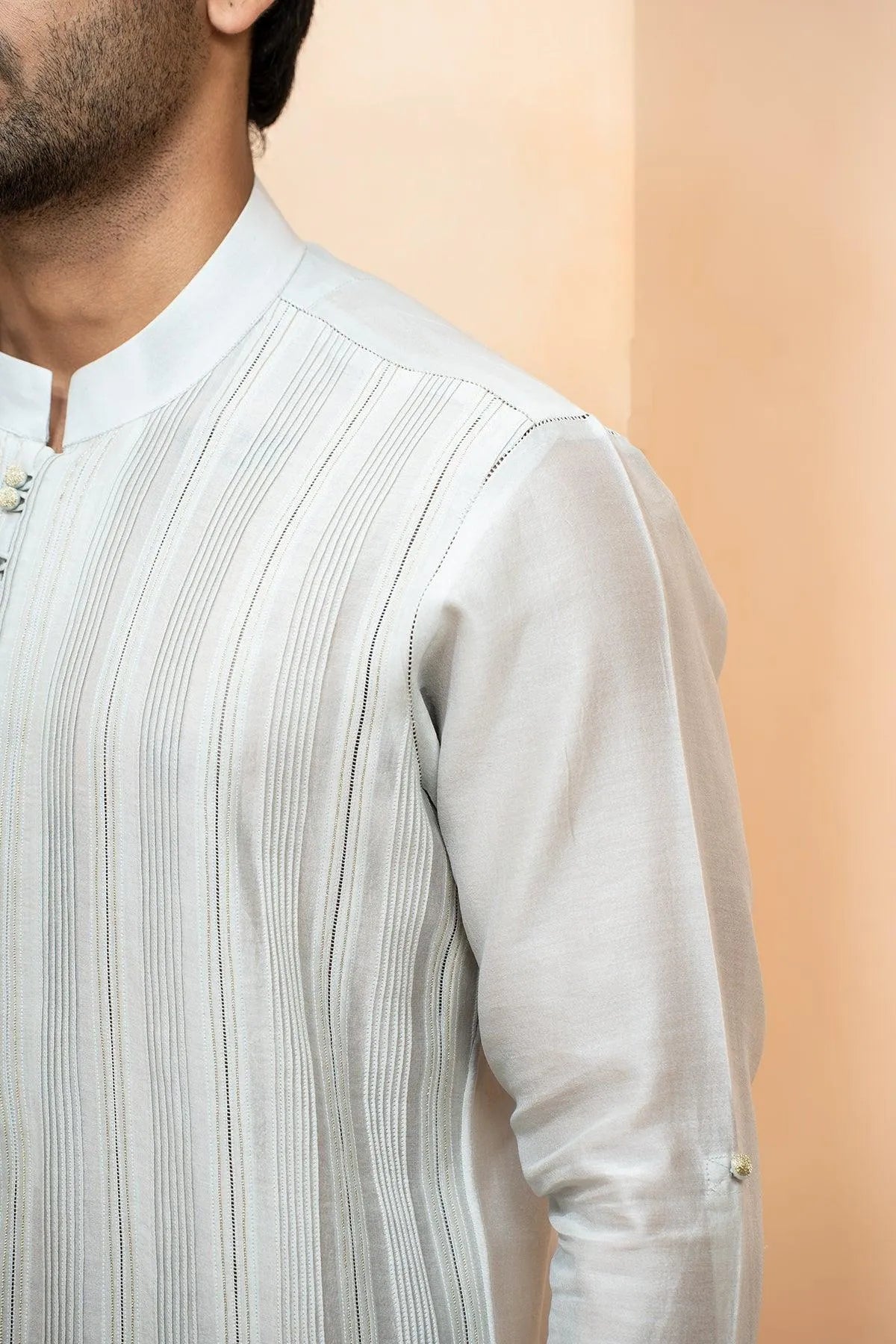 ajal-chanderi-kurta-pant-set-with-zari-work-studio-bagechaa-3 - Studio Bagechaa