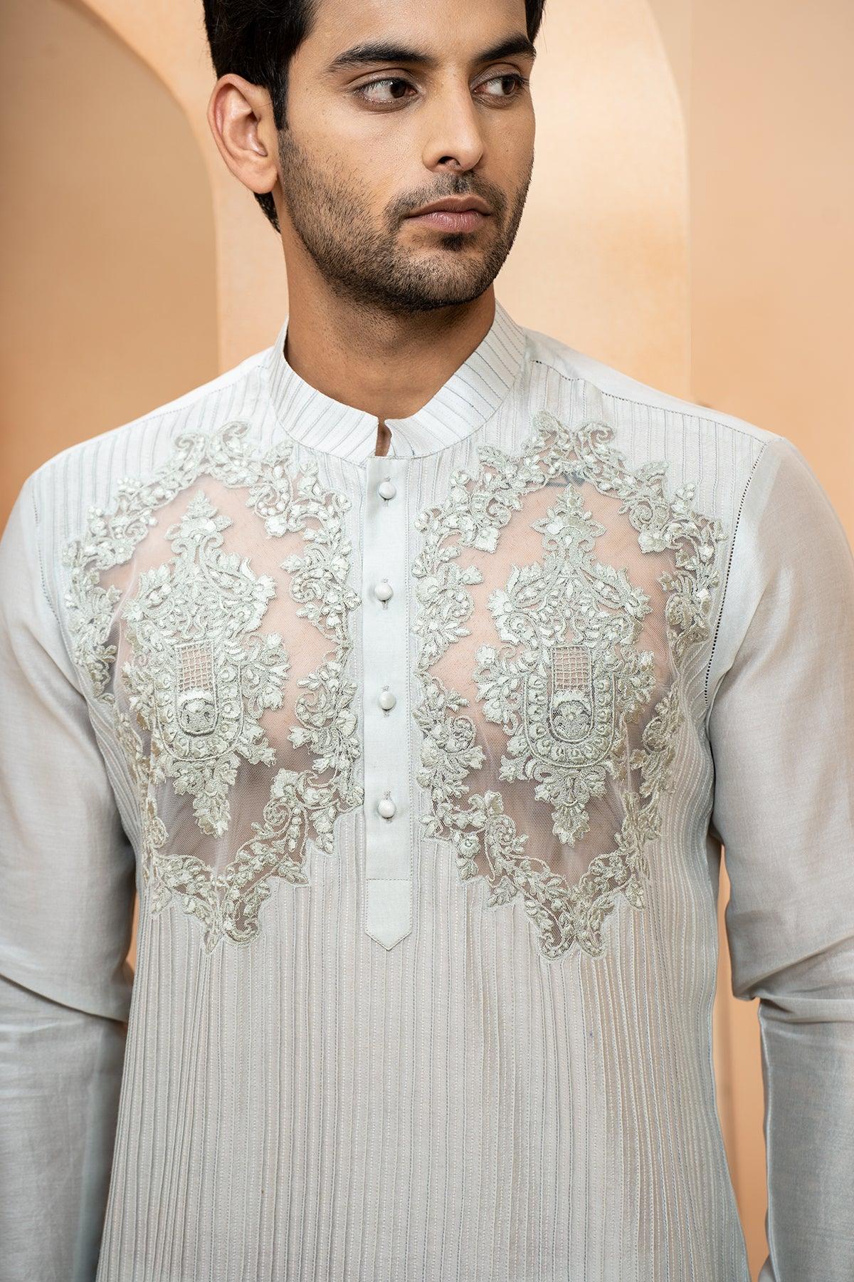 Chanderi kurta pant set