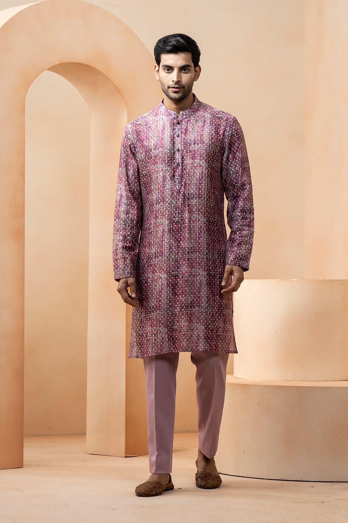 Firdauz Chanderi Nehru Jacket set - Studio Bagechaa