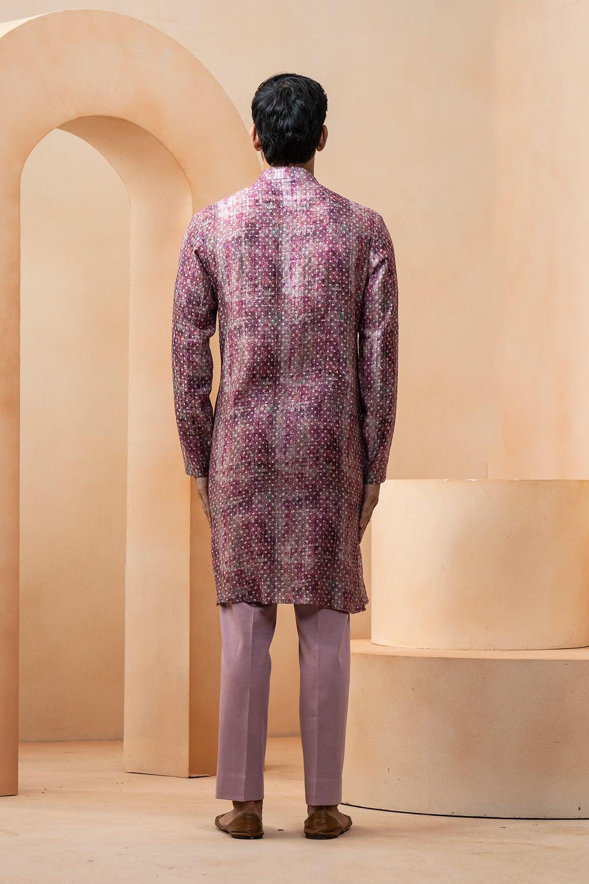 Firdauz Chanderi Nehru Jacket set - Studio Bagechaa