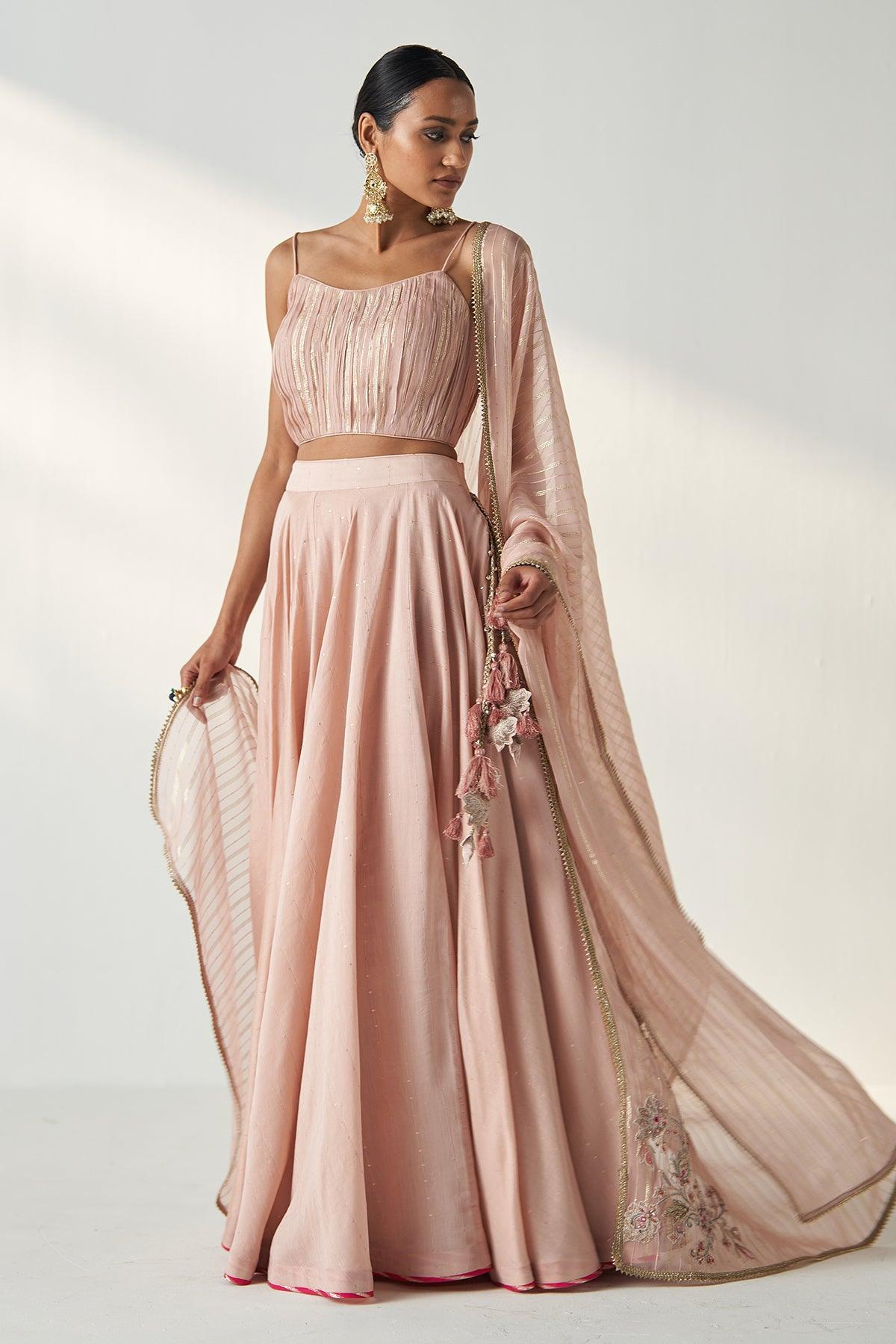 RAJITA BLUSH PINK LEHENGA SET - Studio Bagechaa
