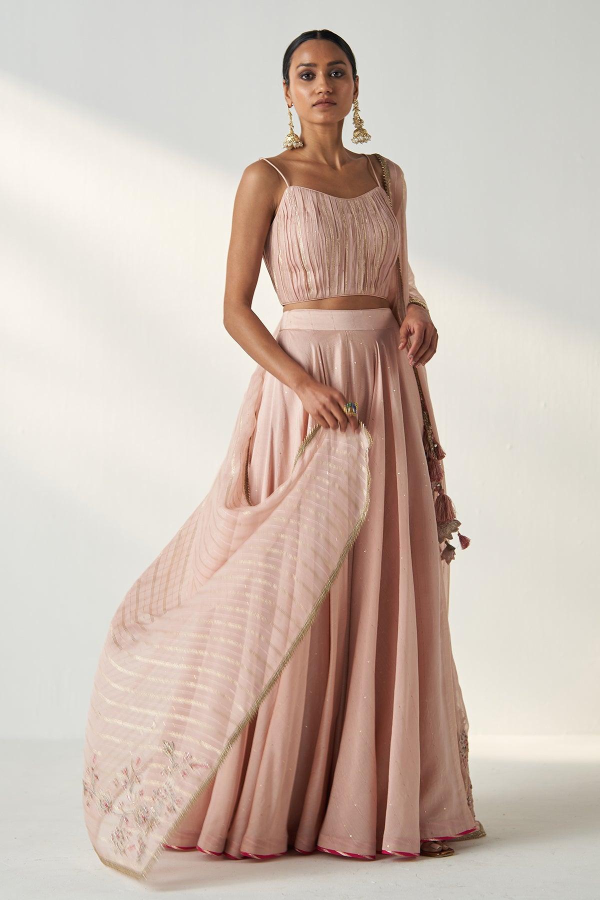 RAJITA BLUSH PINK LEHENGA SET - Studio Bagechaa