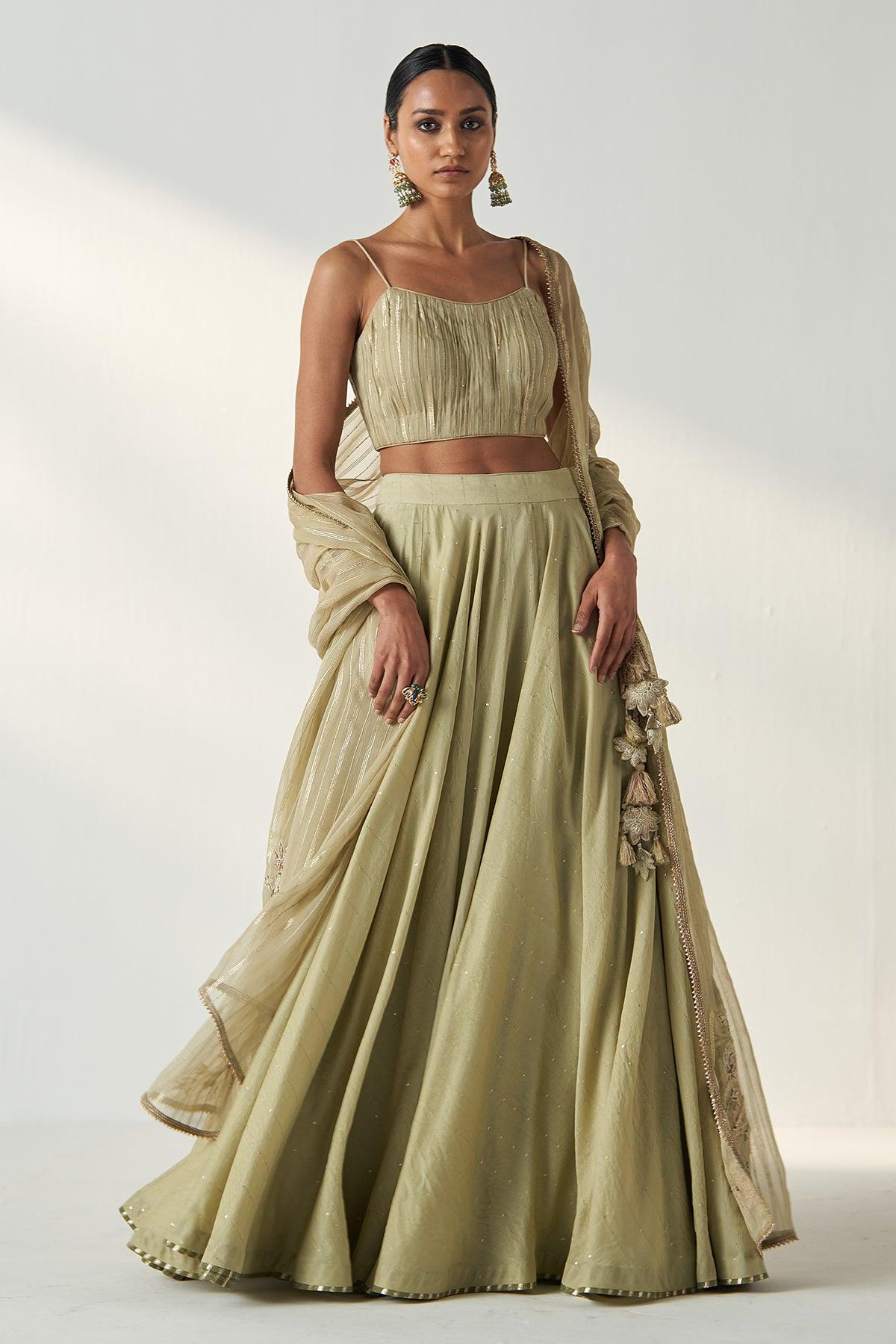 RAJITA GREEN LEHENGA SET - Studio Bagechaa