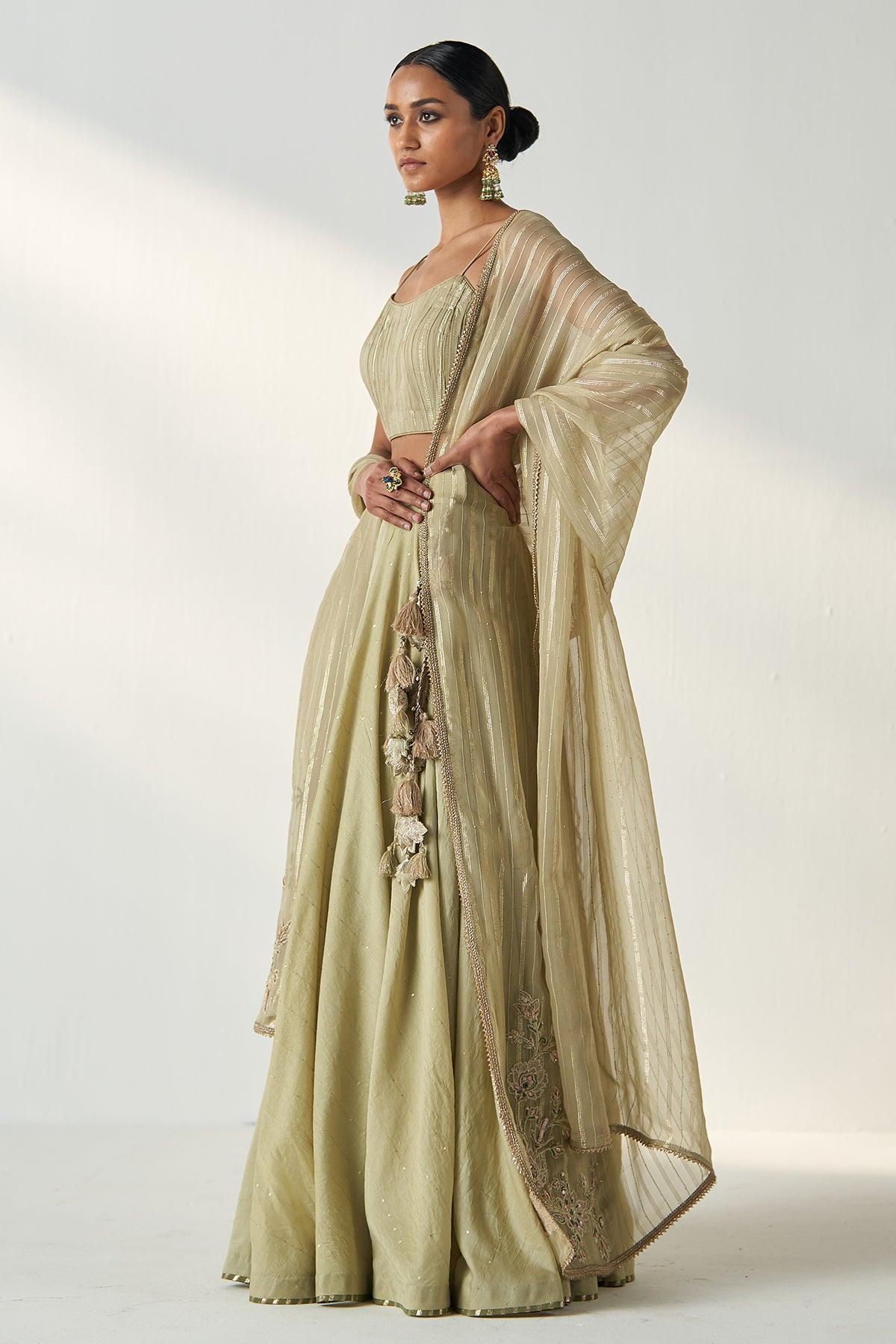 RAJITA GREEN LEHENGA SET - Studio Bagechaa