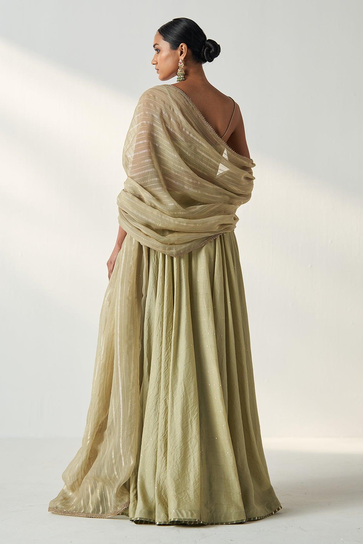 RAJITA GREEN LEHENGA SET - Studio Bagechaa