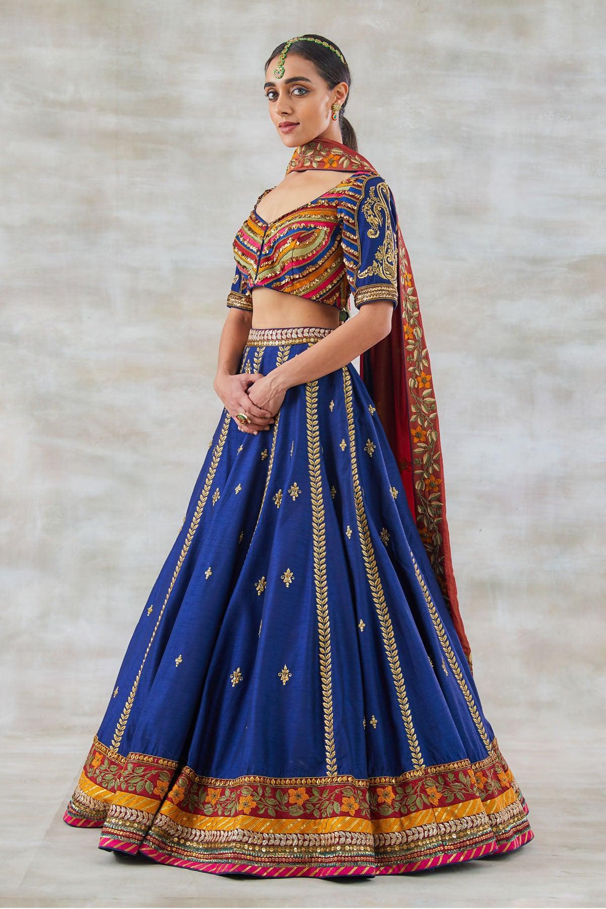 Ria Malhotra in Aprajita Aari and Resham Embroidery Lehenga - Studio Bagechaa
