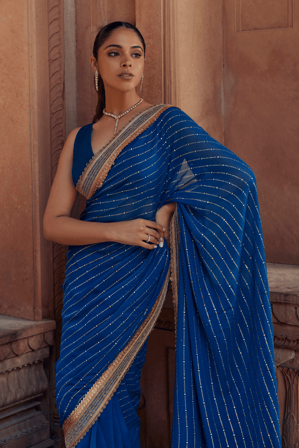 Unnati in Damini Georgette Saree - Studio Bagechaa