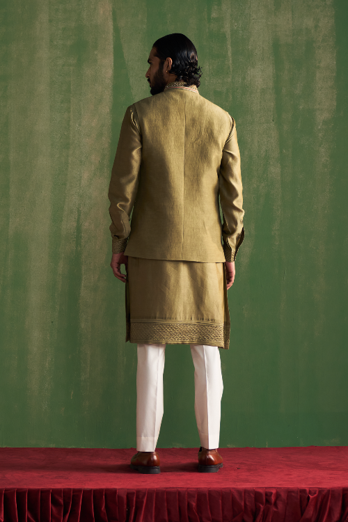 DARSHAN RAVAL IN REYANSH SAGE GREEN BUNDI SET