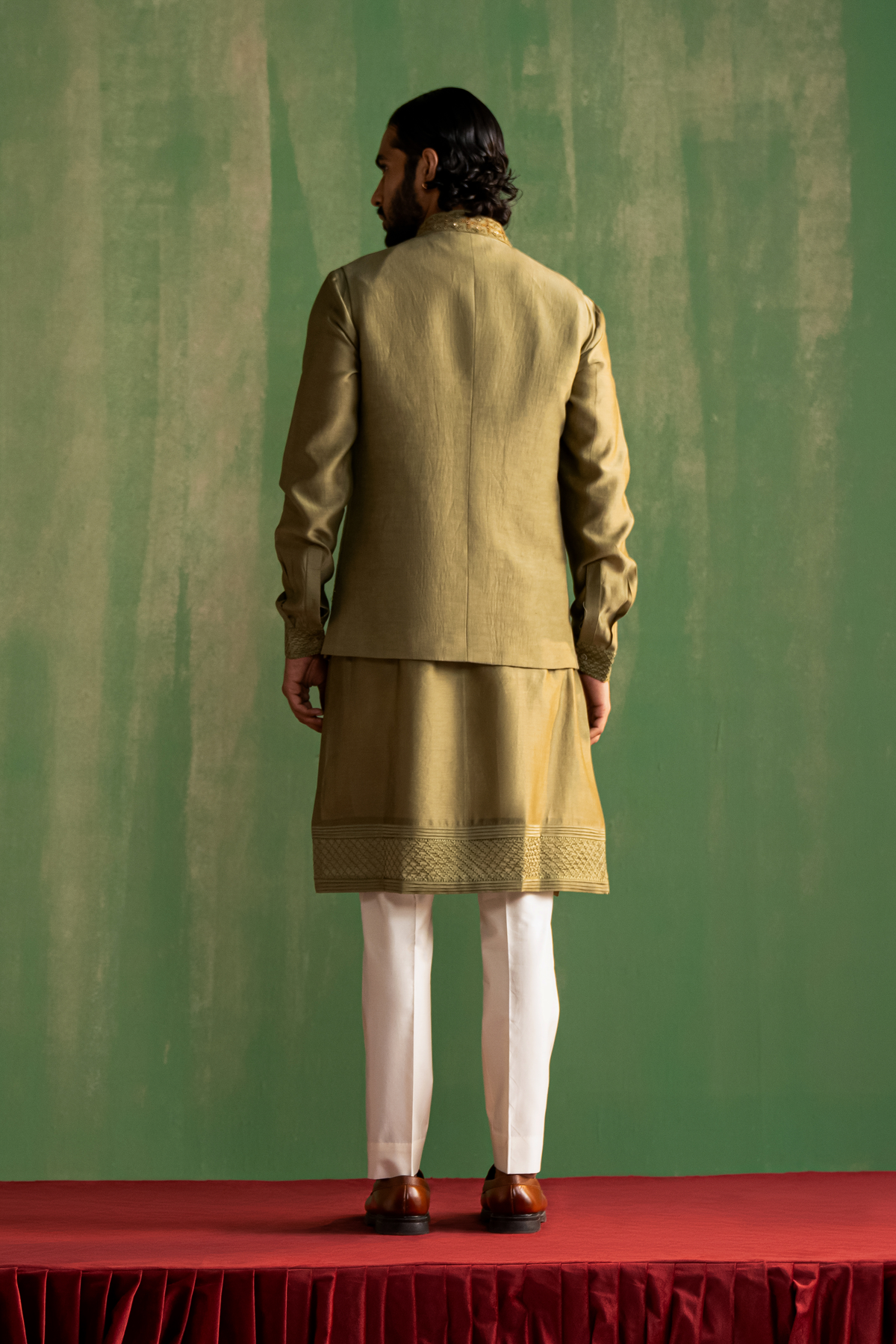 AARUSH SAGE GREEN BUNDI SET