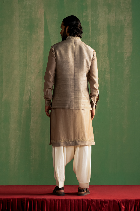 SAIRAJ GREY BUNDI SET