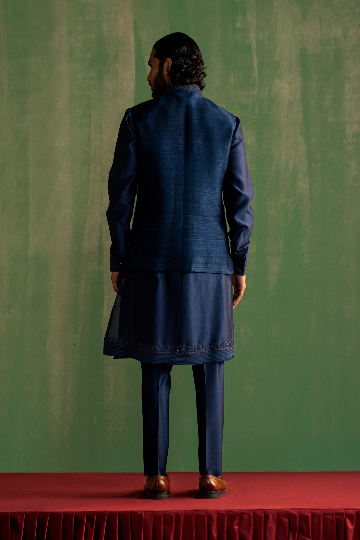 KAVISH MIDNIGHT BLUE BUNDI SET