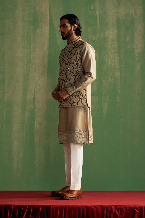 YUVAN LIGHT GREY BUNDI SET