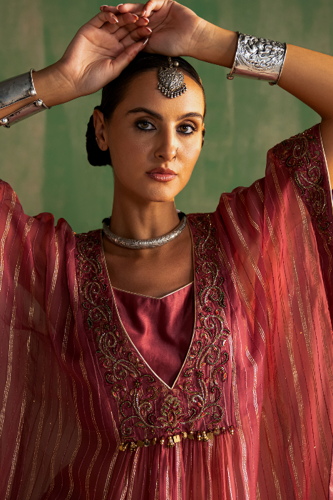 AARIKA MAUVE PINK KAFTAN SET