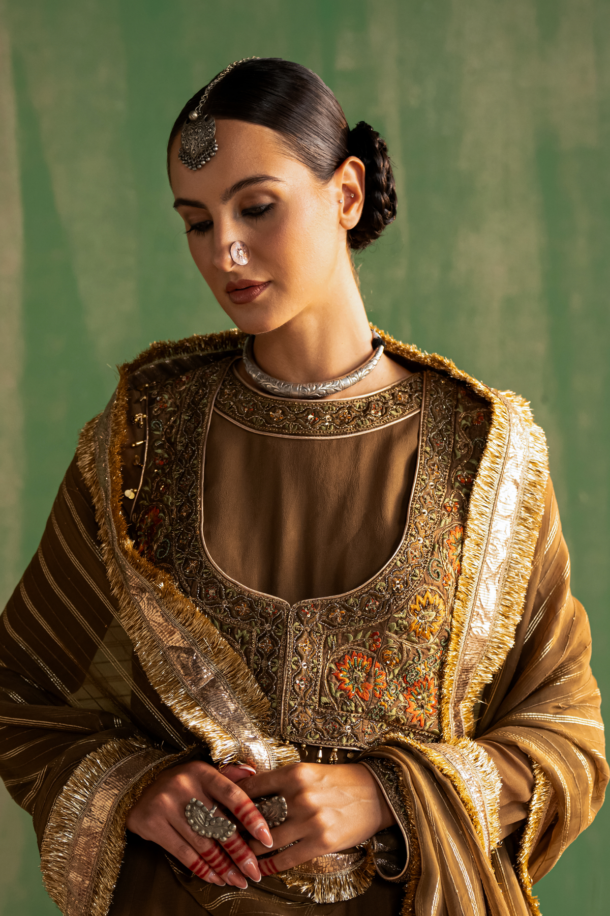 BHAVNA BROWN ANARKALI SET