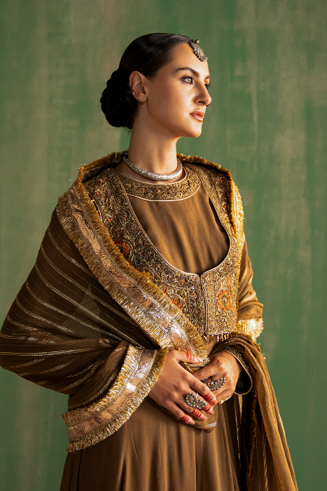 BHAVNA BROWN ANARKALI SET