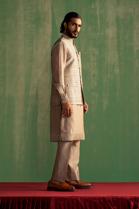 SAMARTH GREY BUNDI SET