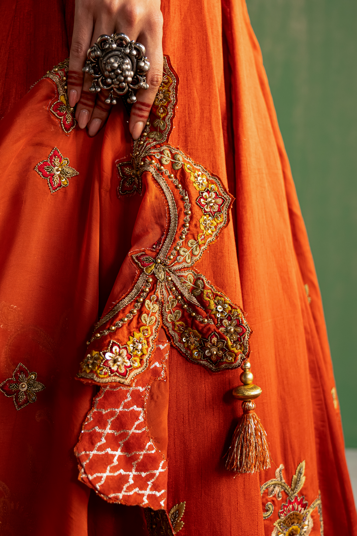 ZAINA RUST LEHENGA SET