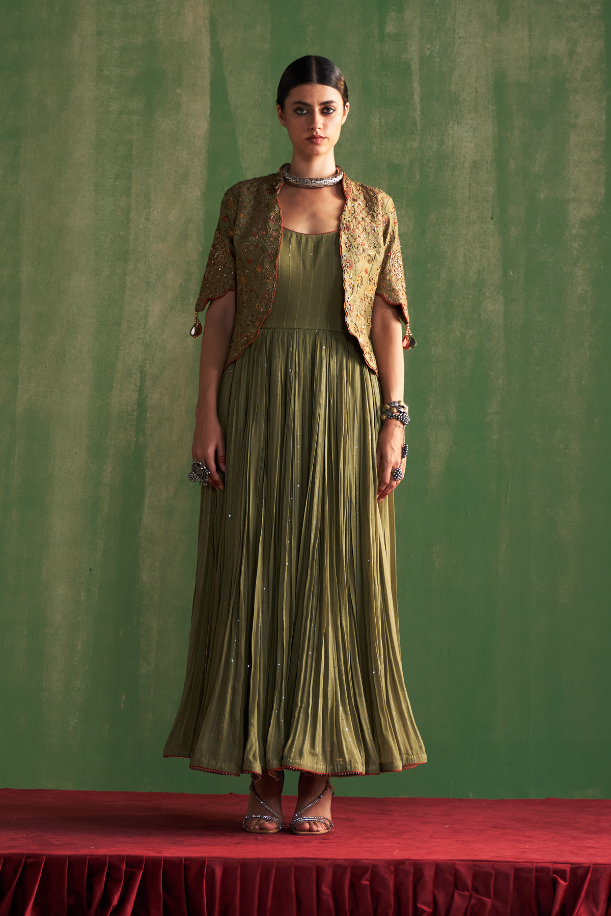 BHAVI GREEN ANARKALI SET