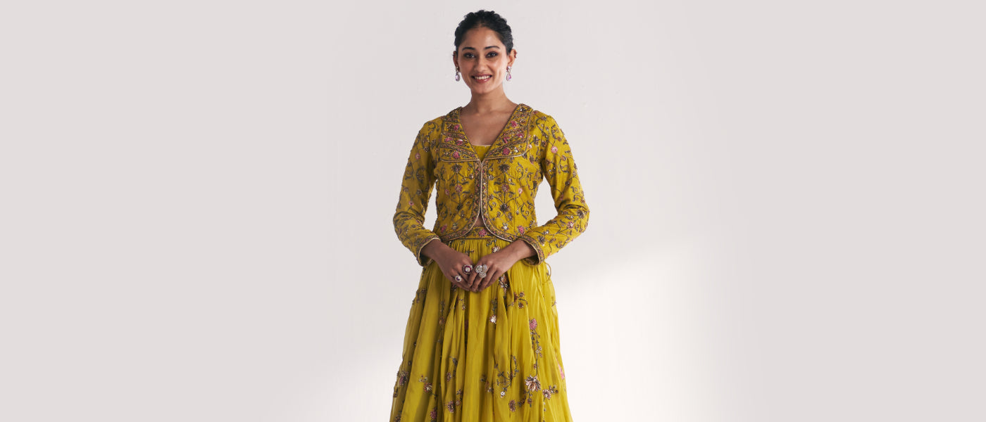 Kairi Lime Green Lehenga Set – Perfect Blend of Elegance & Celebration