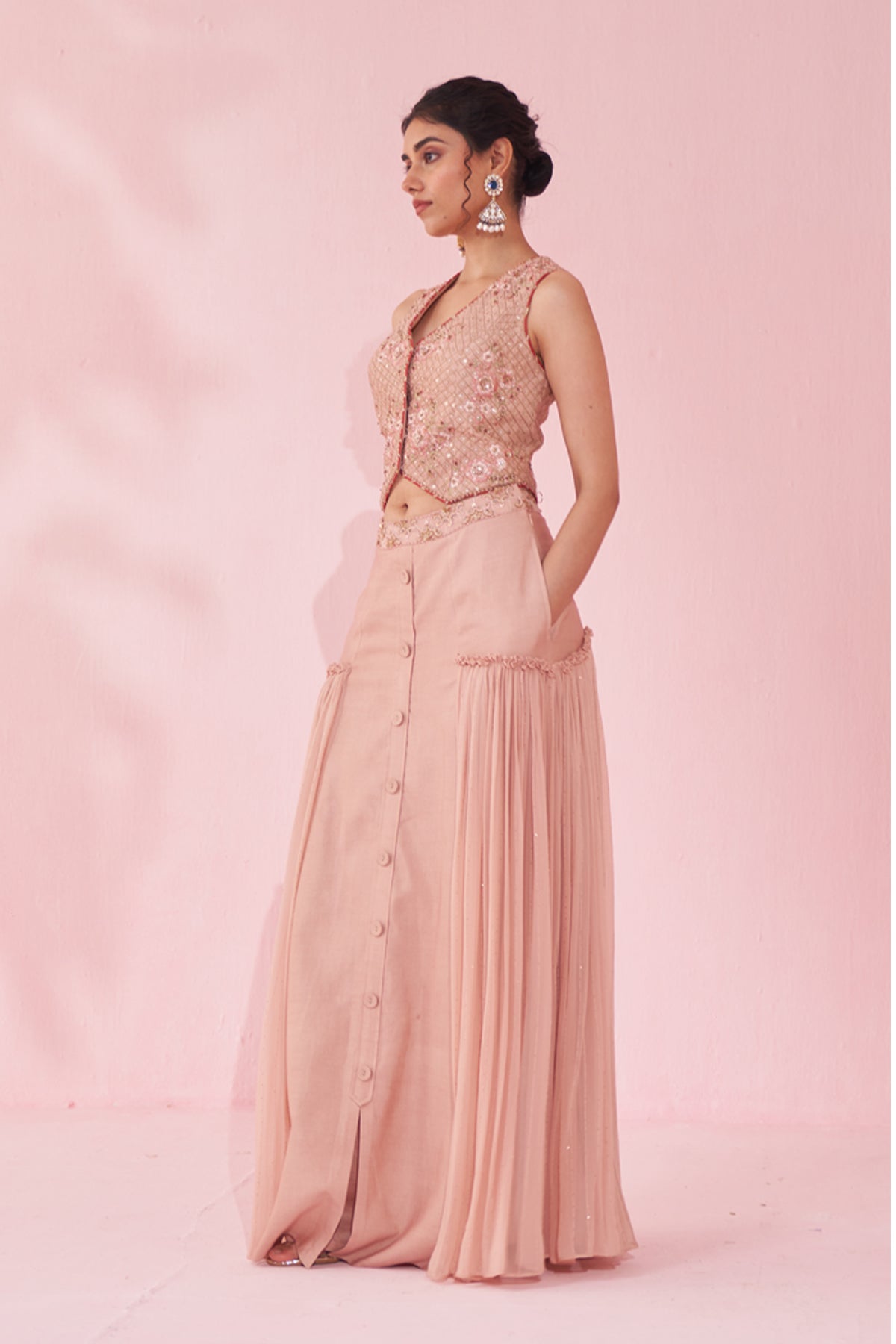 GAMYA BLUSH PINK LEHENGA SET