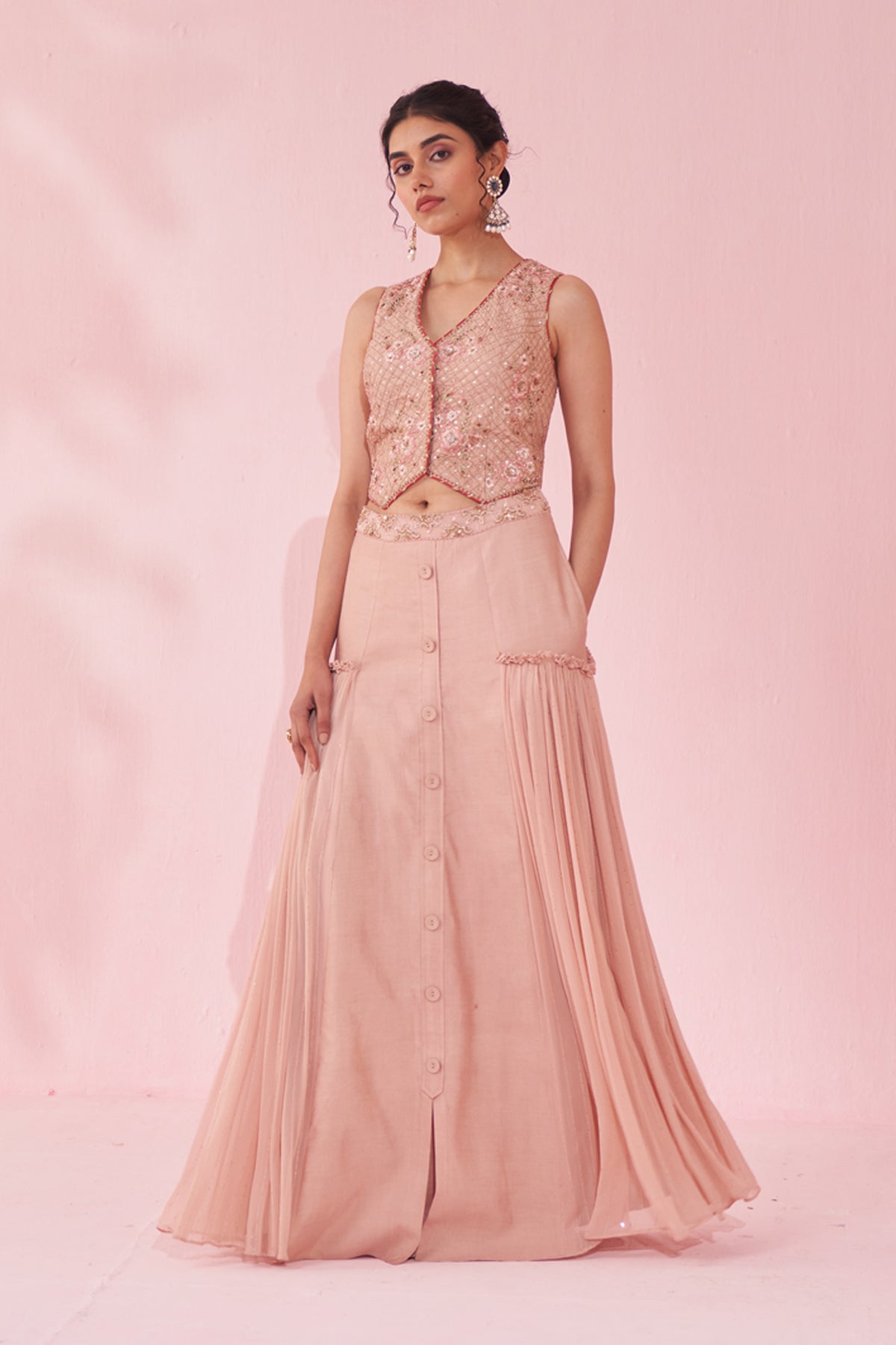 GAMYA BLUSH PINK LEHENGA SET