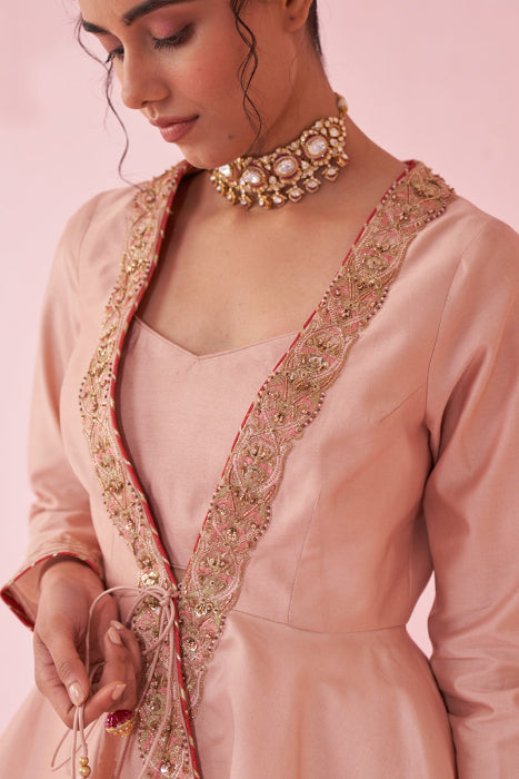 GULNAZ BLUSH PINK KURTA SET