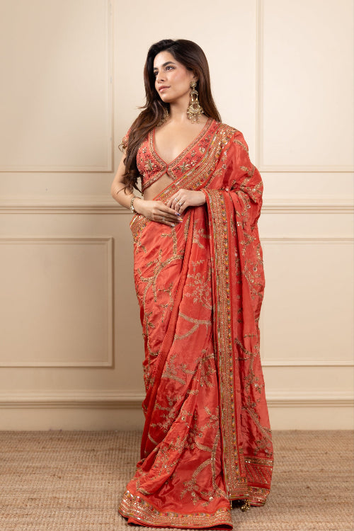 Prerna Mehra in Khwab Tangerine Saree