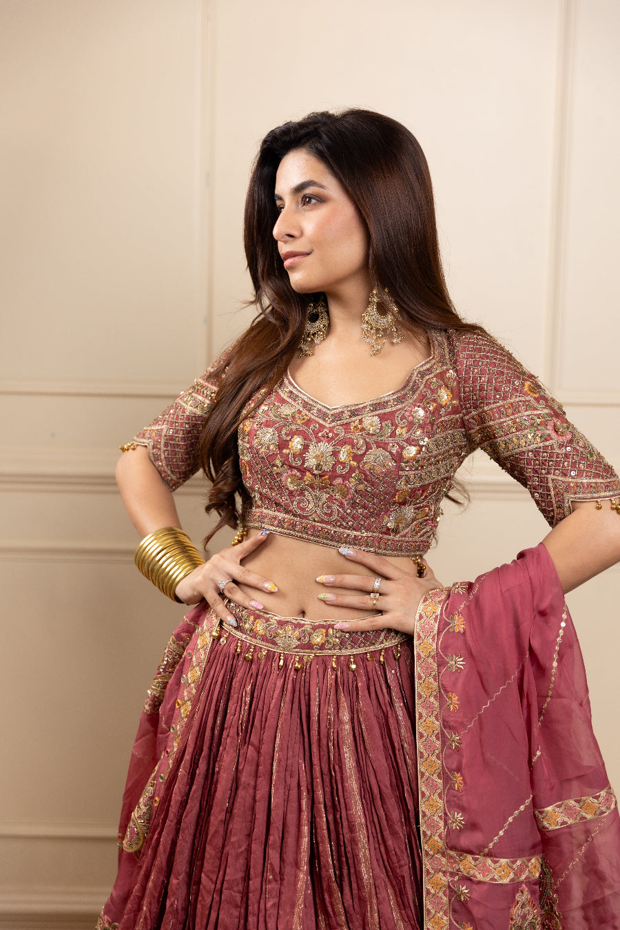 Prerna Mehra in Fitoor Mauve Pink Lehenga Set