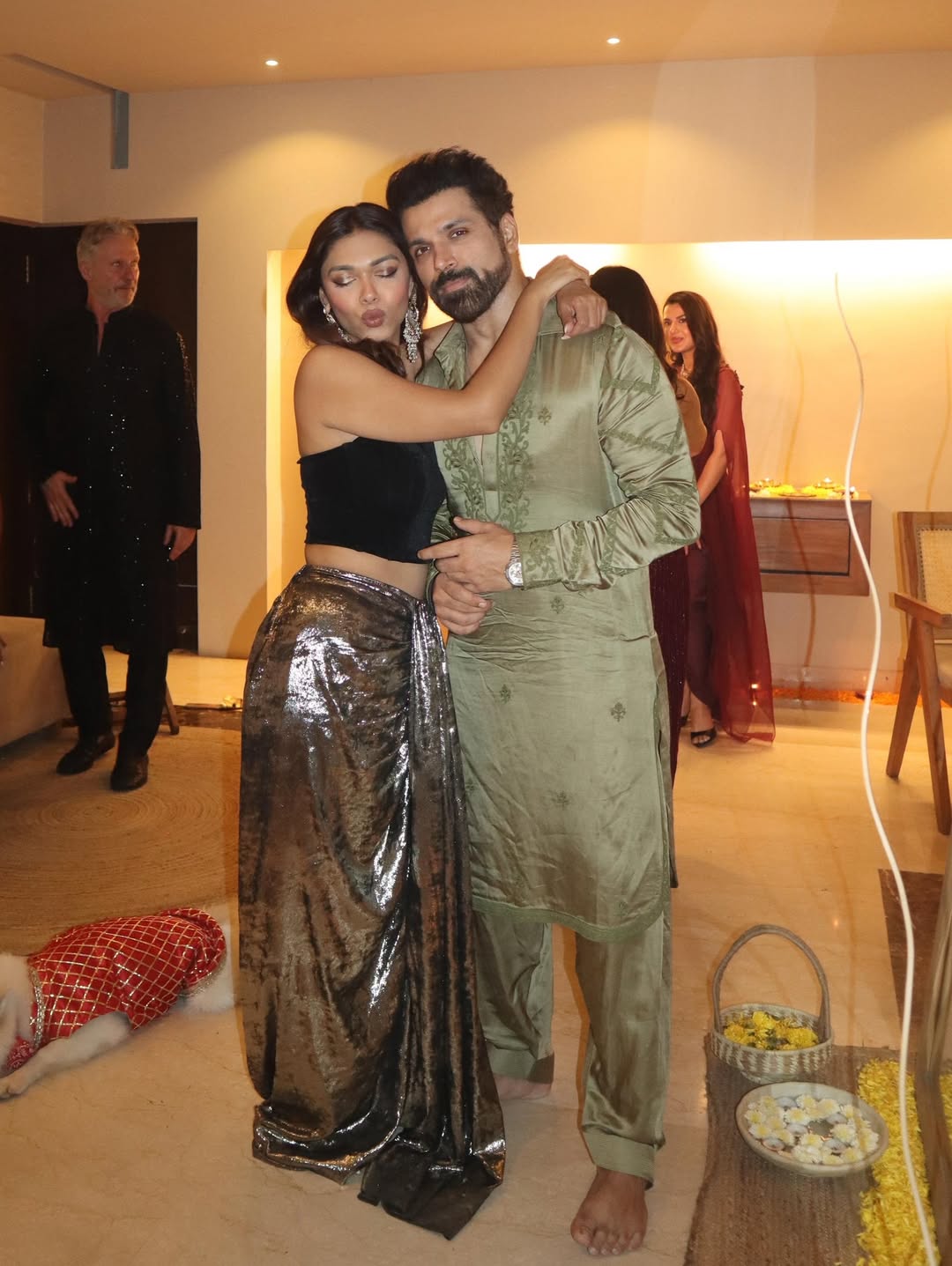 Ritwik In Faris Green Pathani Kurta Set