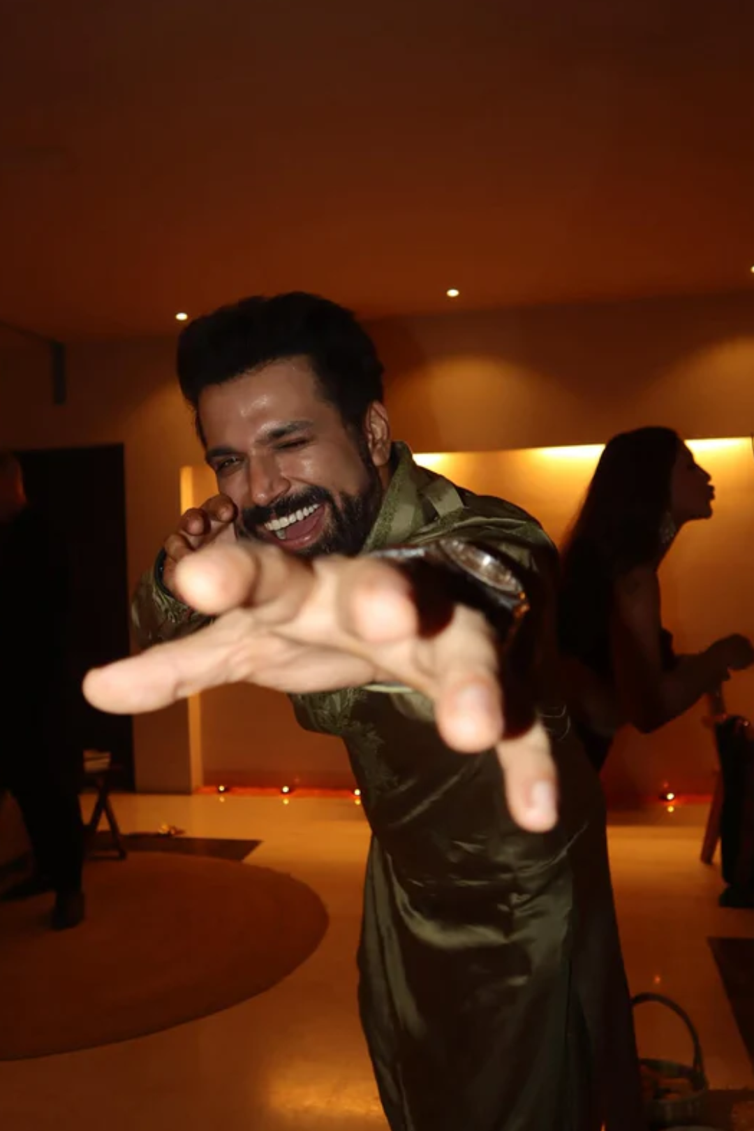 Ritwik In Faris Green Pathani Kurta Set