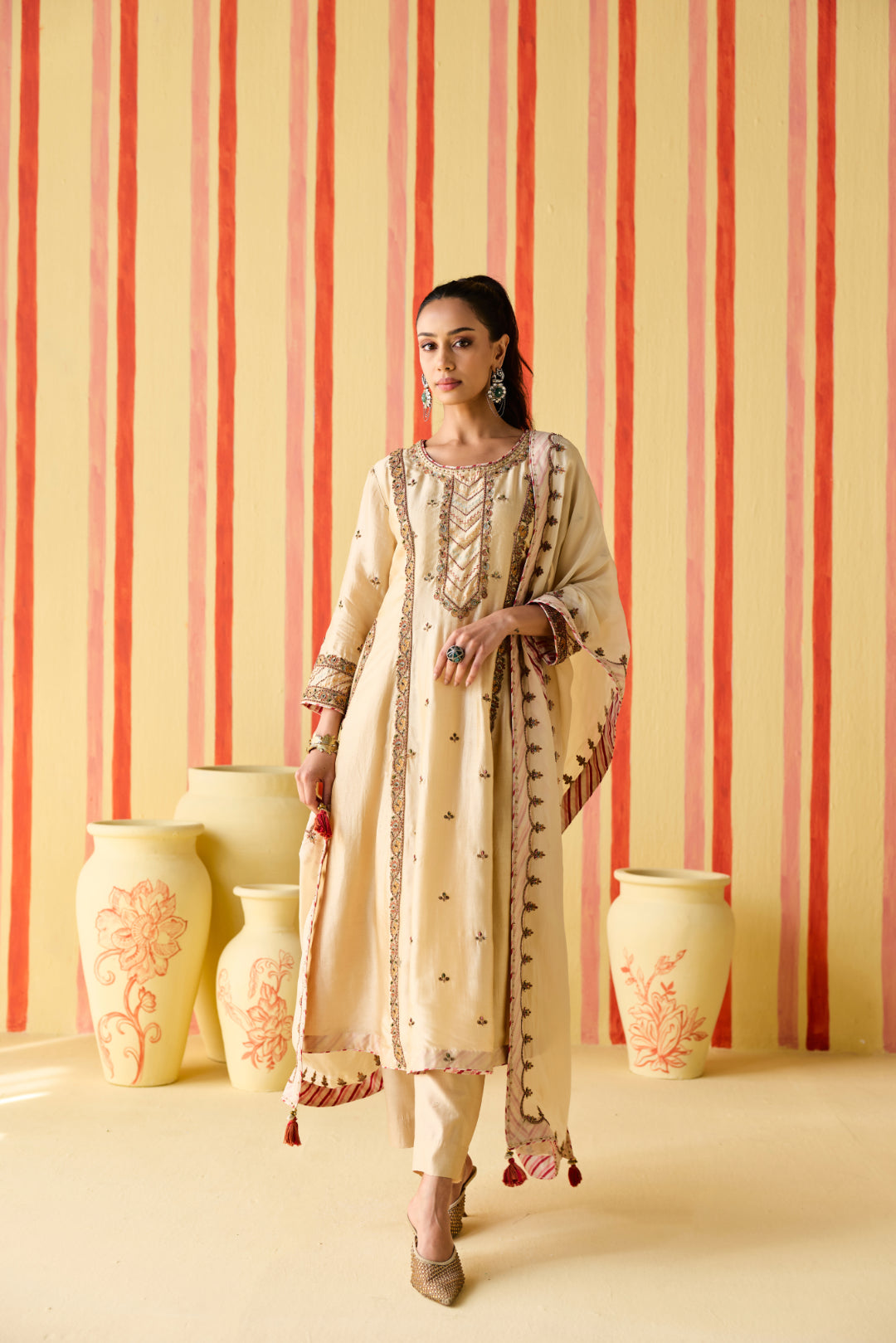 Kamla Tussar Kurta Set