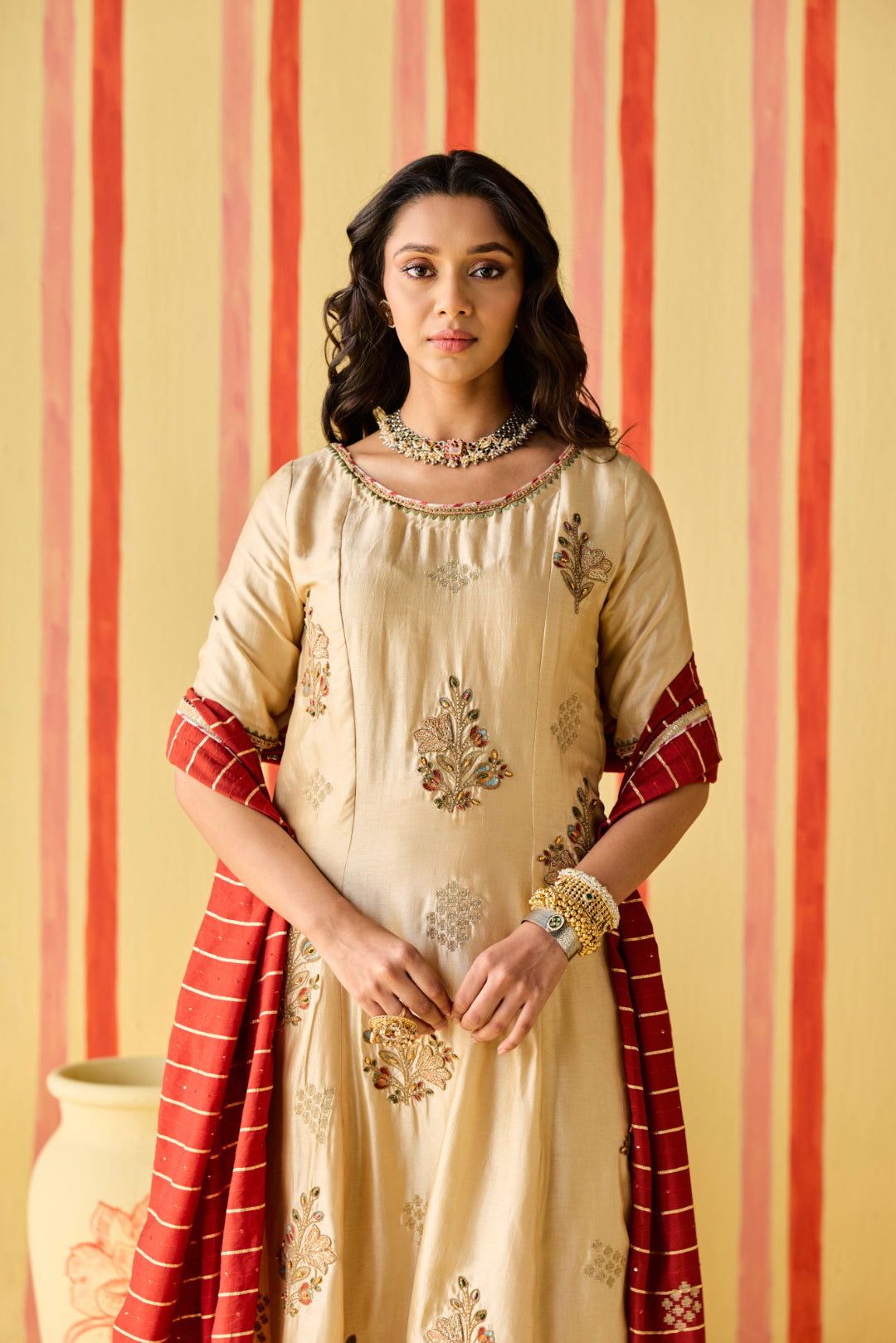 Anika Tussar Kurta Set