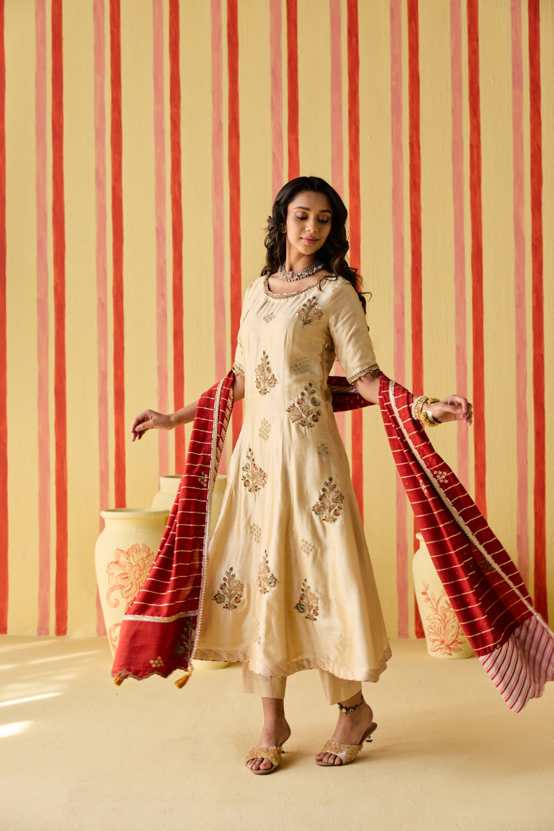 Anika Tussar Kurta Set