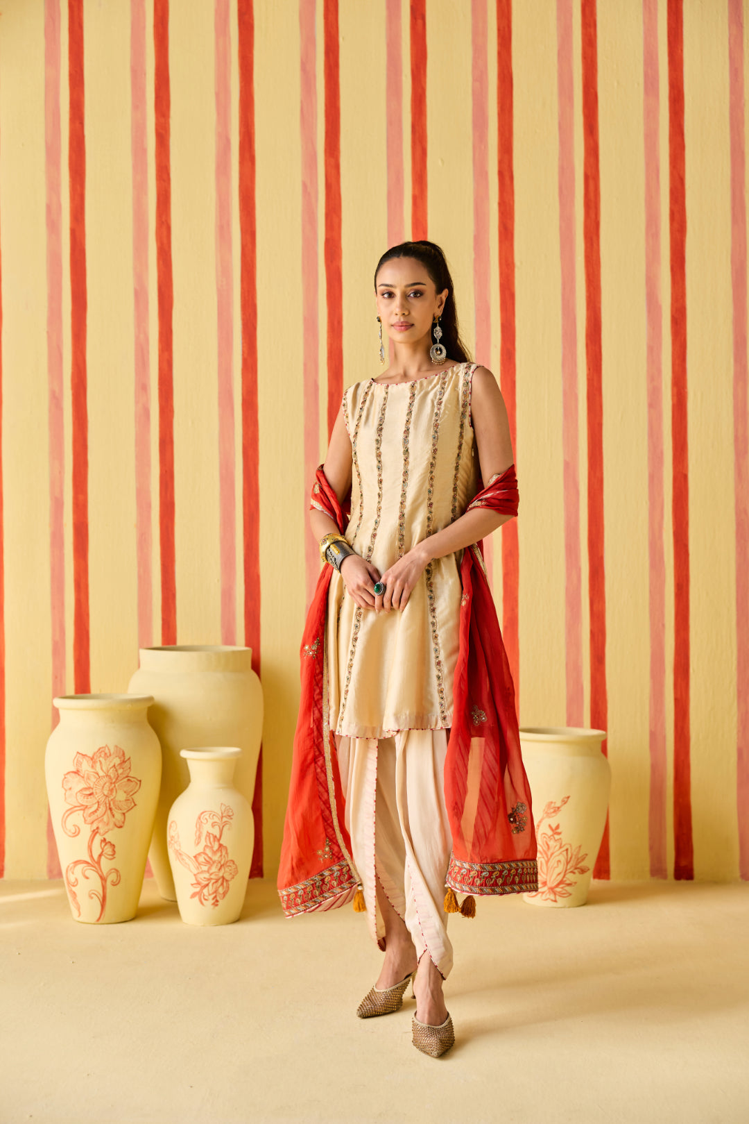 Dhyuti Tussar Kurta Set