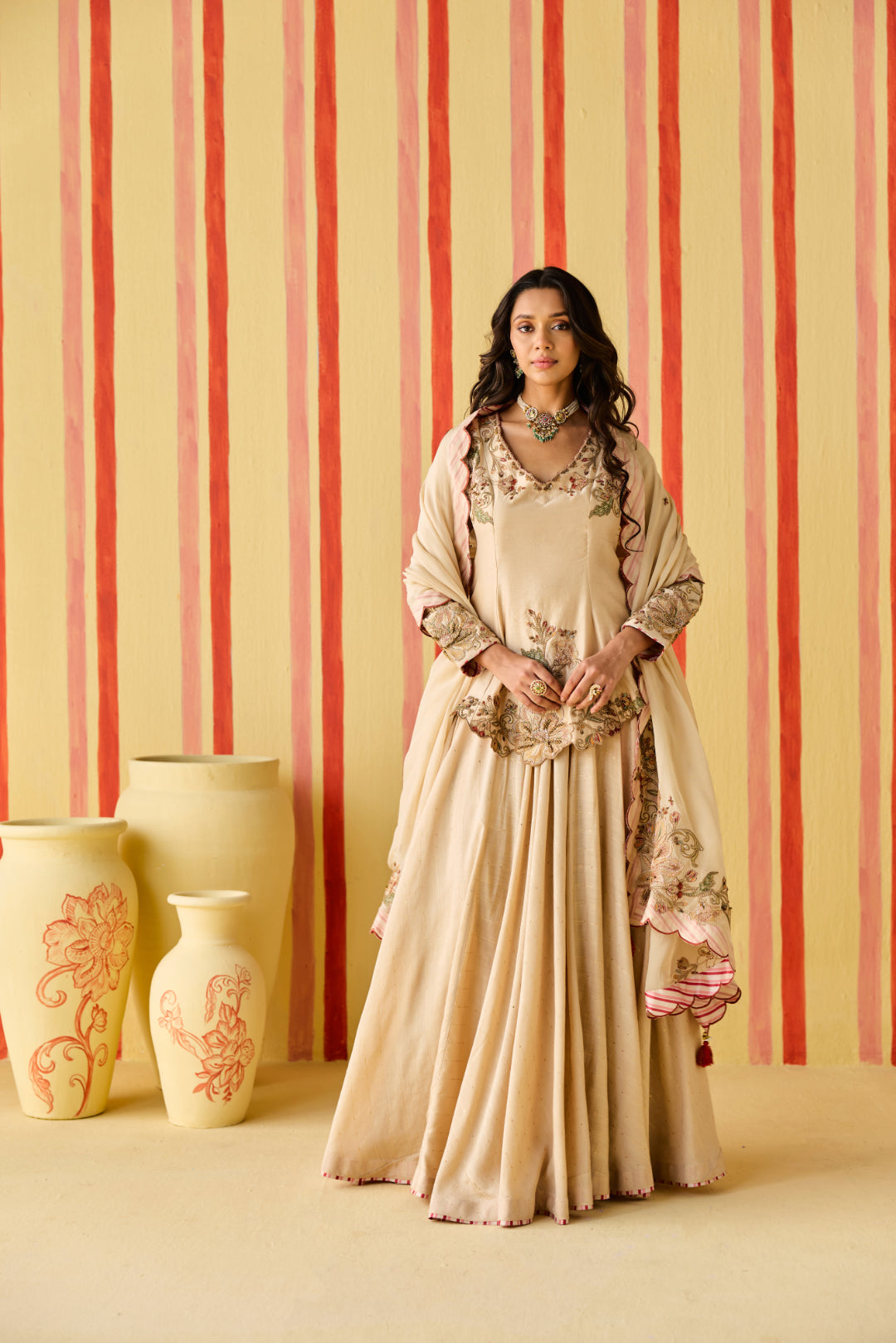 Sitara Tussar Lehenga Set