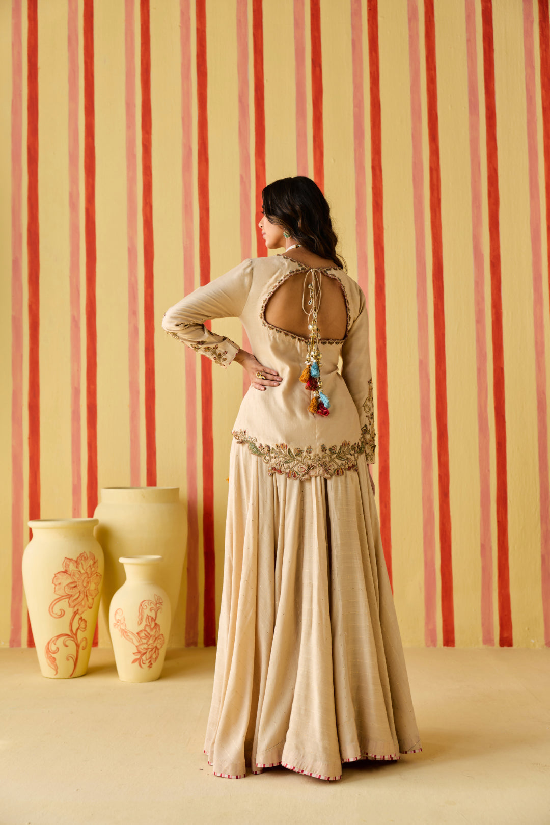 Sitara Tussar Lehenga Set