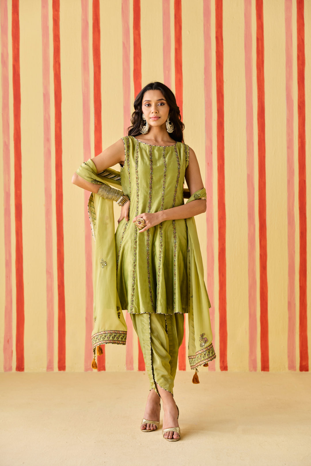 Dhyuti Green Kurta Set