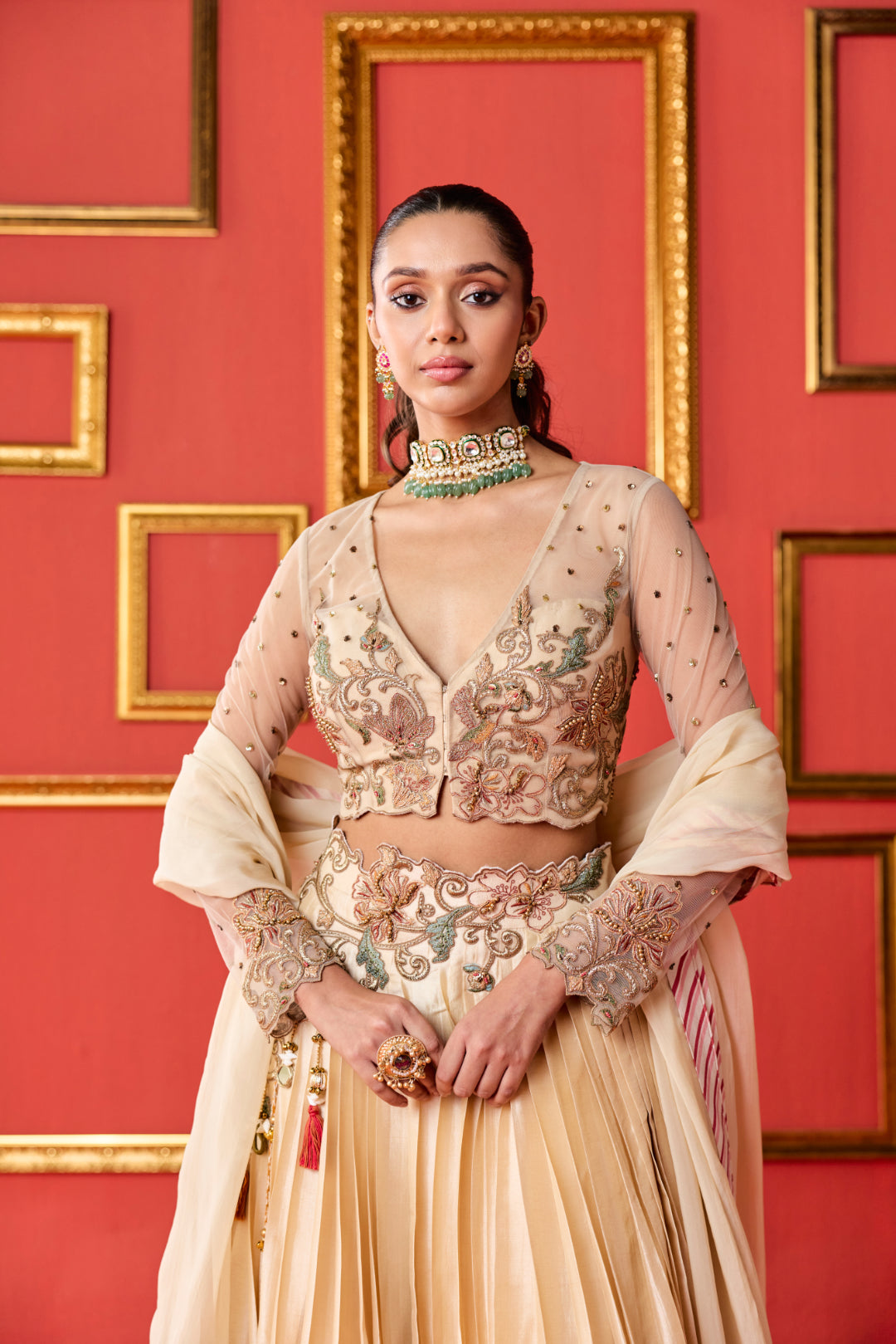 Sanvi Tussar Lehenga Set