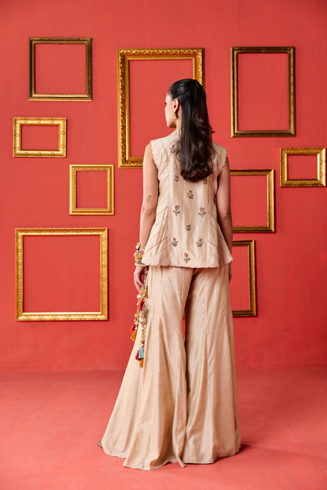 Medha Tussar Sharara Set