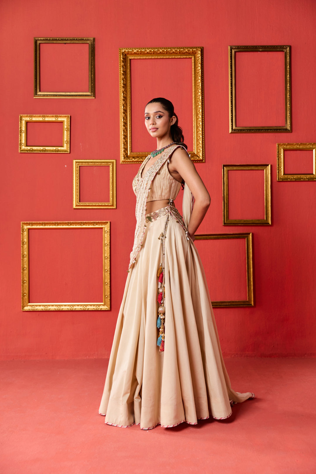 Gayatri Tussar Lehenga Set