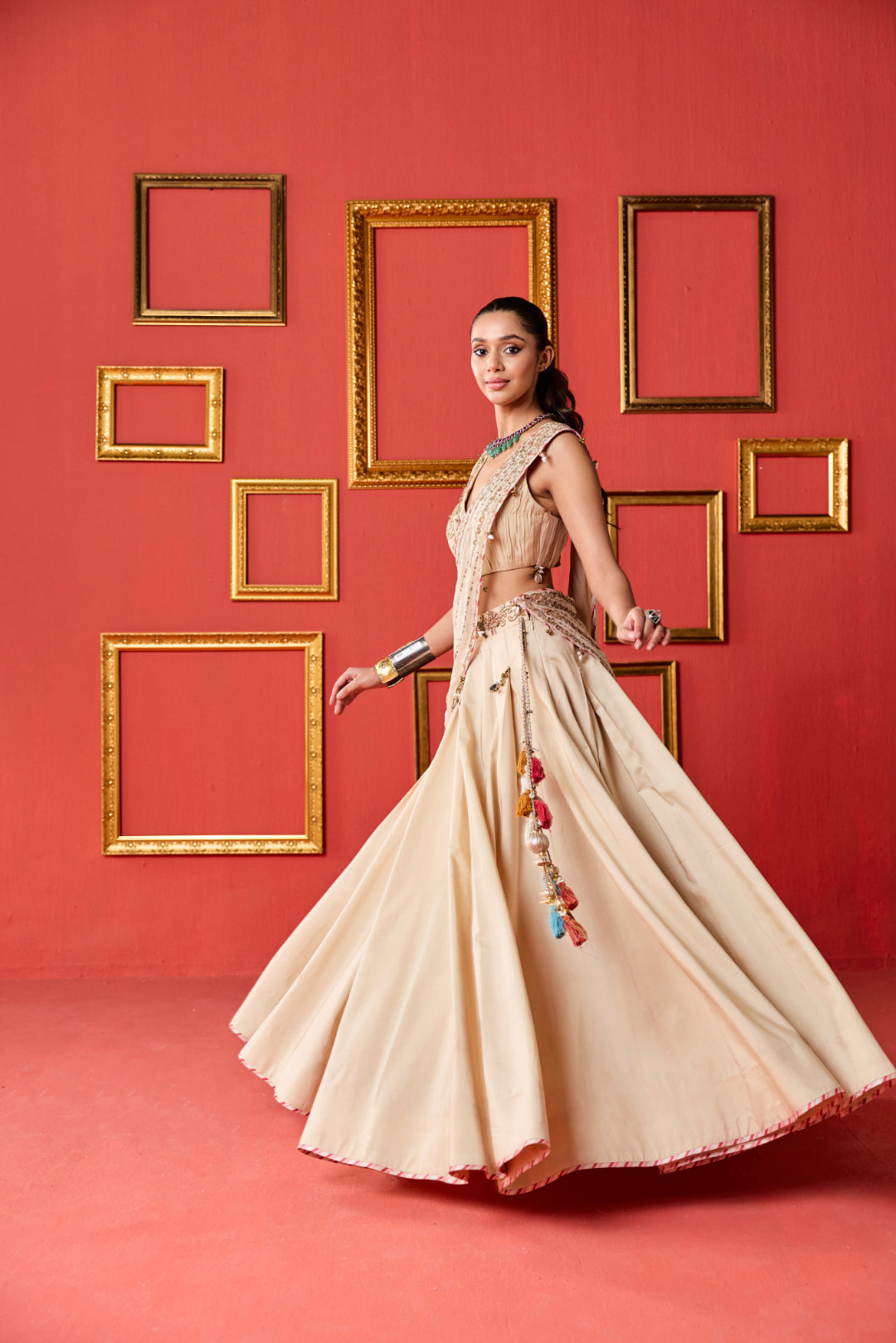Gayatri Tussar Lehenga Set