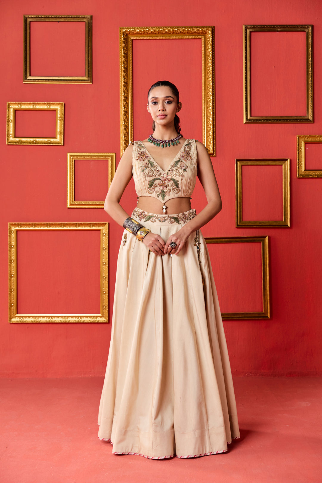 Gayatri Tussar Lehenga Set