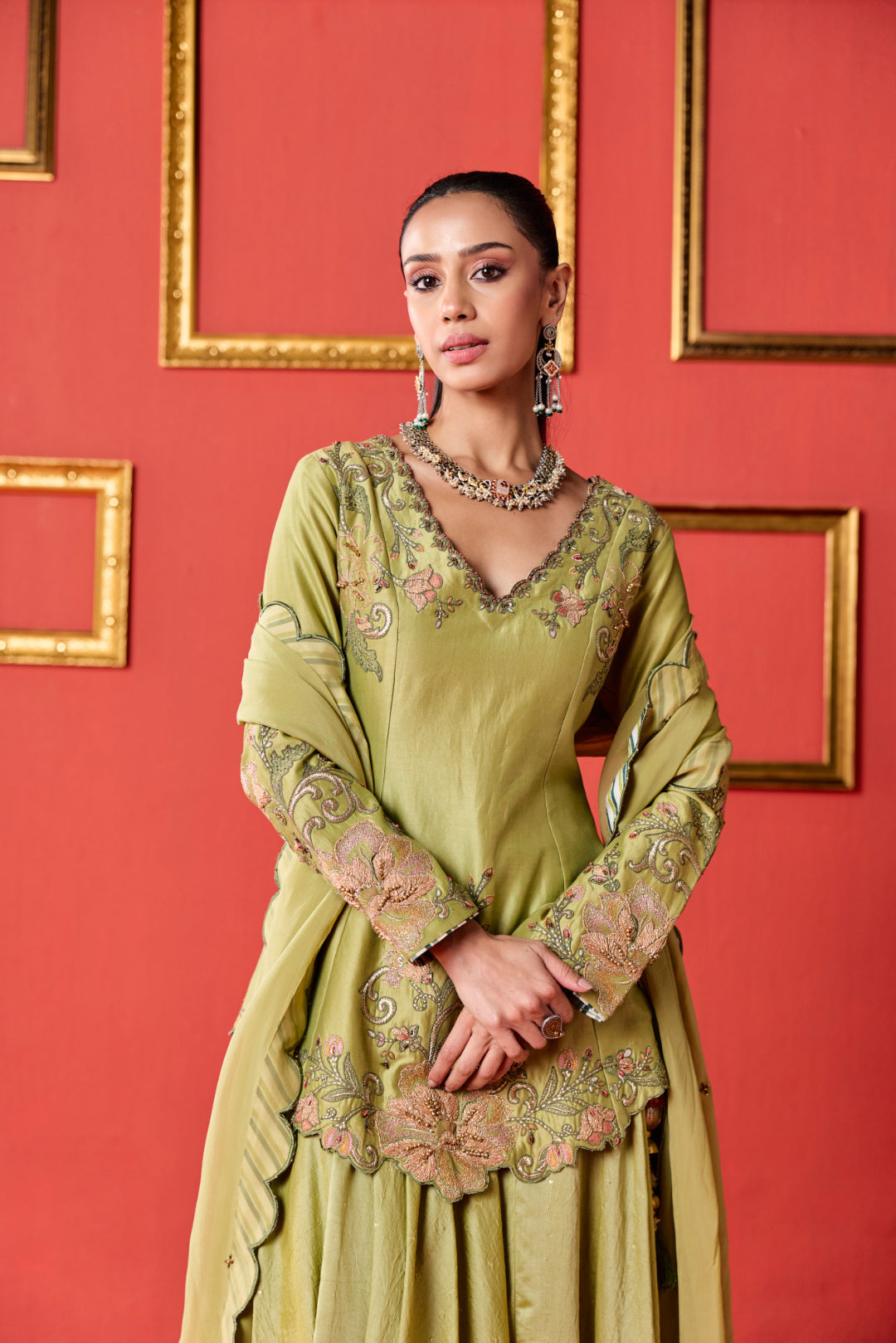 Sitara Green Lehenga Set
